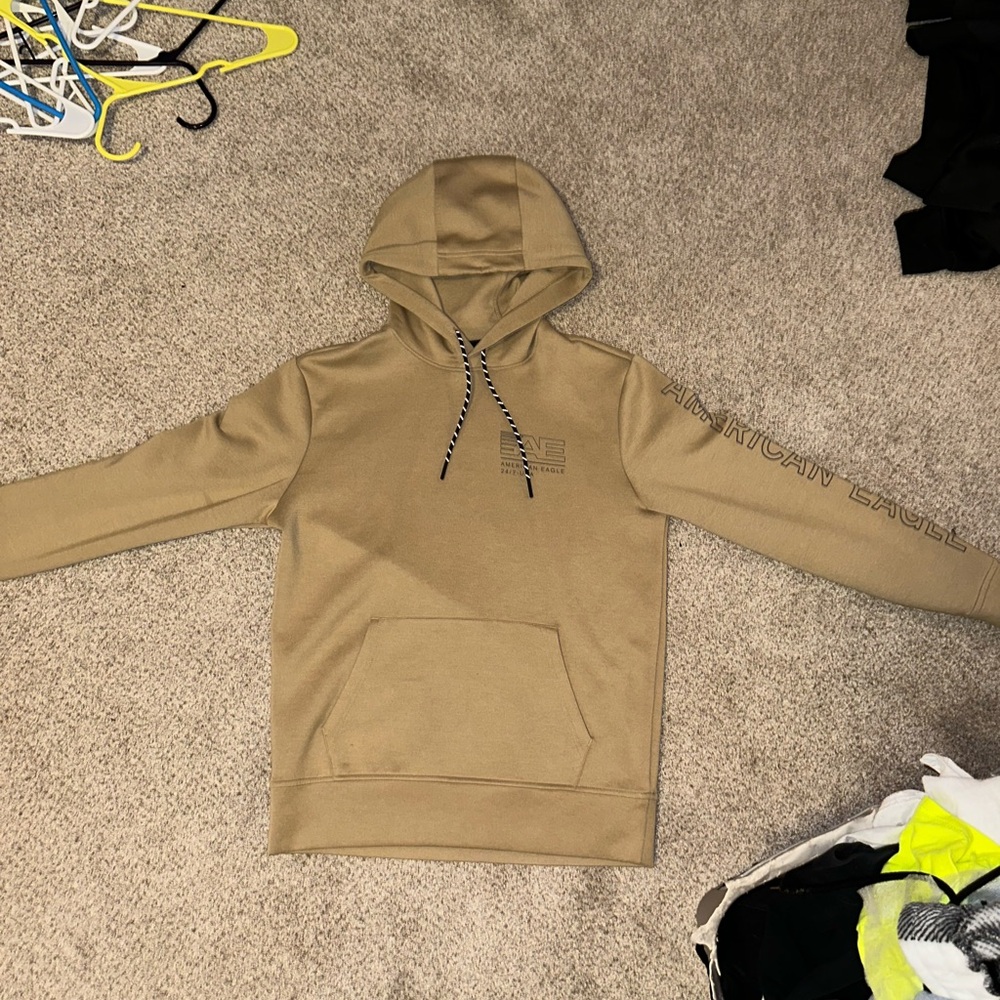American Eagle Outfitters Men's Tan Hoodie